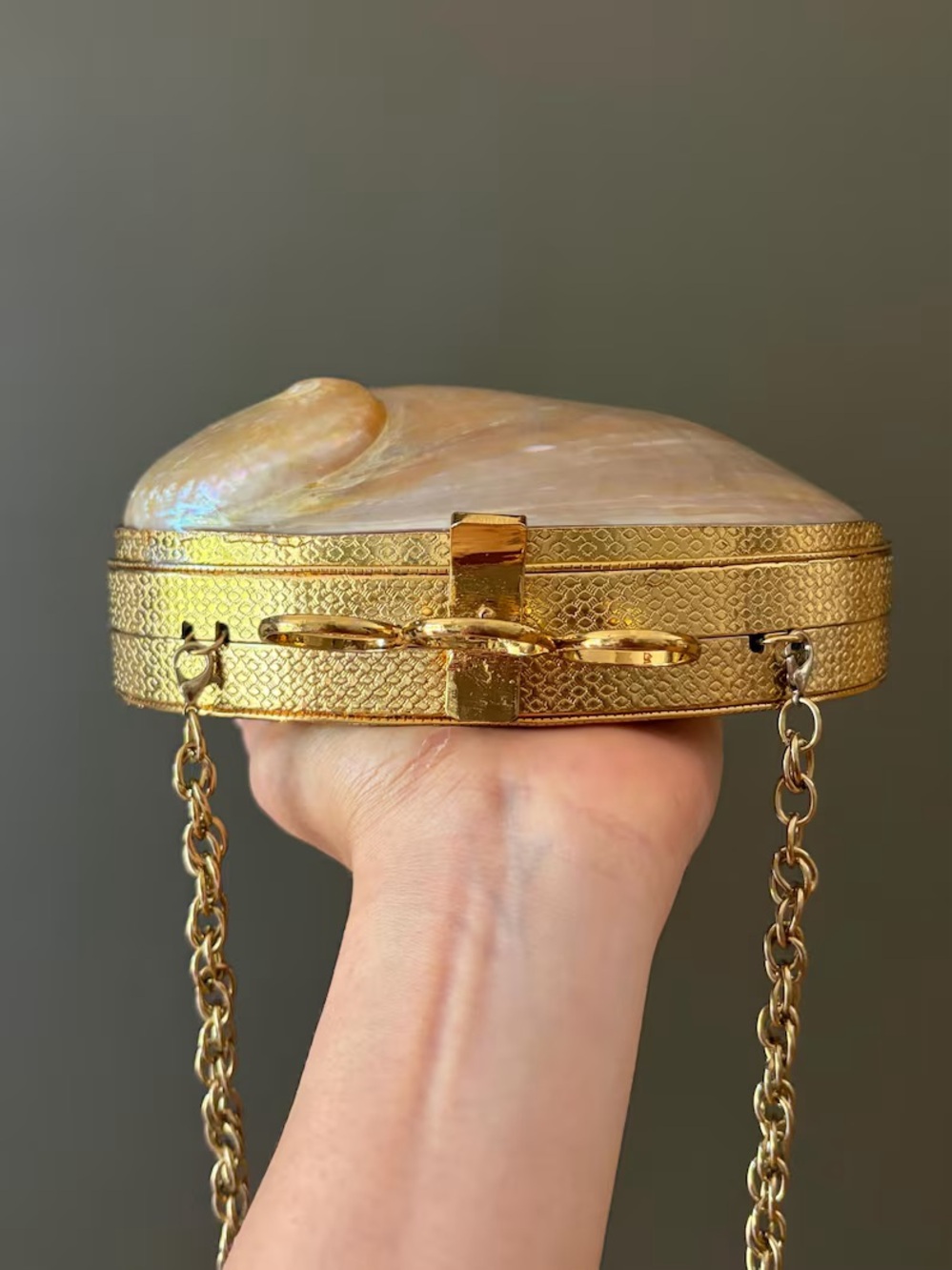 Iridescent Shell Crossbody Bag - Pearl and shard - Picture 7 of 9